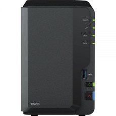 Synology 디스크스테이션 DS723 NAS 서버라이젠 2.6 포함GHz CPU 32GB 메모리 20TB HDD 스토리지 1TB M.2 NVMe SSD 1GbE LAN 포트, 1) 8TB (2 x 4TB) SATA HDDs