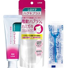 [일본치약 일본직구] 의약외품 전동칫솔용 시스테마 허그키 플러스 젤 치약 + 치실, 1개 + 치실, One Color, 1개, 1ml