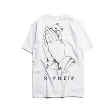 보드복티셔츠 RIPNDIP Lord Nermal스케이트보드 중지 천한고양이 예수님 포켓형 합집 반팔 남녀 커플 T티셔츠패션