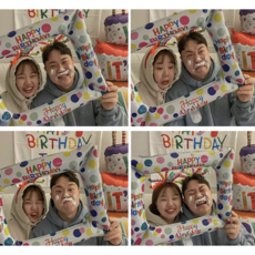 생일 액자 풍선 포토 프레임 HBD 풍선액자, 1개