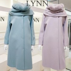 린 HY [린 HY] 폭스퍼 워머 세트 라운드넥 캐시미어 혼방 롱 코트 자켓 LWHCIK1500