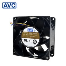 AVC 92x92x38 2B09238B48U 9238 92mm 48V 0.7A 4-와이어 라디에이터 냉각 팬 터미널 컨버터 변환기포함