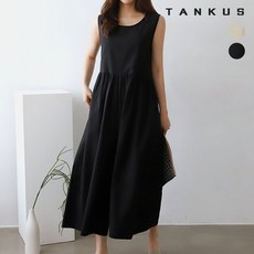 린넨민소매점프수트