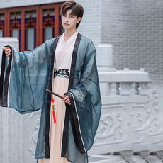 차이몰 공연복 오리지널제작 명제 에스닉 남자 리폼 차이나 멋진 고대복장 협객 엔틱 스윗 선비 도포