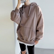 멋쭈 무지 오버핏 양기모 후드티셔츠 (8color)