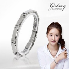 갤럭시헬스케어 크리스탈 게르마늄 건강팔찌, 실버 XL, 1개