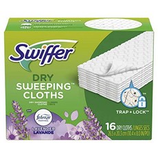 Swiffer Sweeper Dry Sweeping Pad Multi Surface Re 스위퍼 스위퍼 건식 청소 패드 먼지떨이 바닥 걸레용 다중 표면 리필 페브리즈 라벤더, 1개