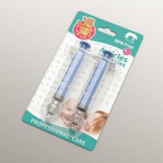 비강 흡인기 위한 주사기가있는 2pc 10ml 전문 주사기 세정기 신생아 위한 안전한 청소기 코 청소기, 2pcs 비강 세척, 2개