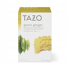 타조 티 그린티 그린 진저 20티백 6박스 Tazo Green Ginger Tea Filterbags 20 count (Pack of 6), 1set