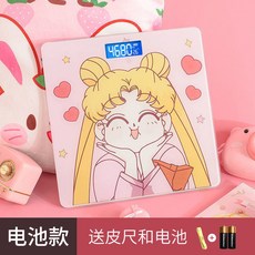 마법진 체중계 핑크 저울 캐릭터 공주풍 몸무게 체리 선물, 세일러문 페이스업 전자저울 -배터리 타입, 1개