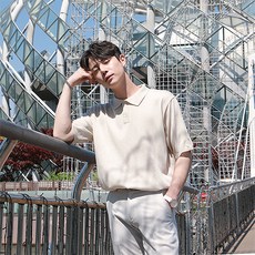 남자여름린넨니트