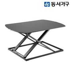 동서가구 헬스 스탠딩 데스크 높이조절 초슬림 모션 노트북 보조 책상 DF643338, 블랙