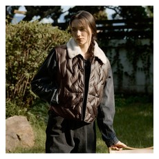 셀렙샵에디션 셀렙샵 에디션 23FW NEW FAUX 밍크카라 레더 다운베스트