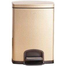 대형 스텐 음식물 쓰레기통 페달 12-20L 편의점 라면 국물, B. 5L 블랙골드 D23xW22xH30cm, 1개