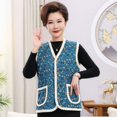 열조끼 후끈 따시따시 여성 골프 등산 양털 누빔 겨울 방한 내비 베스트 발열조끼 1세트