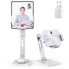 폴드5/4/3/2 무선충전거치대 2in1 핸드폰 무선충전기 아이폰 에어팟 호환 F10-S11, 화이트, 1개