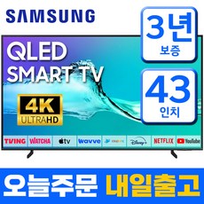 삼성 스마트TV 43인치 QLED 4K UHD QN43Q60 미러링 유튜브 넷플릭스, 지방권벽걸이설치, 43인치-