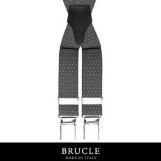BRUCLE 남성 수입명품 서스펜더멜빵 X자형 GREY DOT - X36CJPSGR