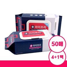 비비앤제이 살균청소 세정티슈 차량내부청소 소독티슈 식약처인증 의약외품 50매입 4+1팩, 5세트, 50개