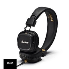 MARSHALL MAJOR II 블루투스 헤드폰, 공식 표준 + major2  플러그인 케이블 헤드셋(블랙)