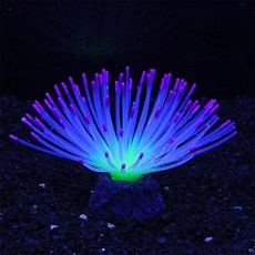 수족관 물고기 탱크 조경 장식 가짜 물 잔디-실리콘 시뮬레이션 무지개 바다 Urchin 홈 식물, [05] Pink, 1개