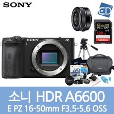 소니정품 A6600 16-50mm 128패키지 미러리스카메라, 01 소니A6600블랙+16-50mm/128G풀패키지