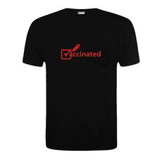 남여공용 국산 검정 코로나 전염병 예방 백신접종 완료 티셔츠 3