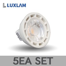 룩스램 LED 할로겐 MR16 COB 8W 세트, 전구색, 5개