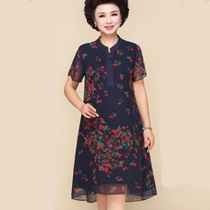 마담 원피스 우아한 엄마옷 반팔 여름 중년 4060
