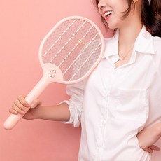 모스치노 충전식 전기모기채 파리채_241146, 핑크_Pink