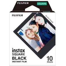 [해외직구]Fujifilm Instax Square Black Film - 10 Exposures, 1개, One Color_One Size