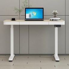 모션 데스크 높이 조절 테이블 전동 전기 리프트 책상, 메이플 컬러 길이 120cmx 너비 60cm