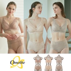 오모떼 올데이 베이직 노와이어 보정브라팬티(OMOCBR01_6SC) 6종 C형