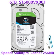 Skyhawk HDD 3TB4TB6TB8TB10TB12TB14TB 16TB 3.5인치 하드 디스크 드라이브 감시 비디오 녹화에 권장, [03] 6TB ST6000VX001 - 12테라하드