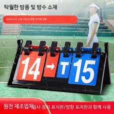스코어보드 탁구 당구 게임 점수판 데스크탑 플립 스코어카드 스포츠 경기용 득점판 간편한 사용 운동회 체육대회 활용 가능한 디자인, 1개, 가죽 종이 소재의 4자리 숫자 빨강 파랑