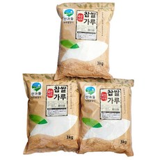 산과들 국내산 100% 건식 찹쌀가루 (선택), 3kg, 3개