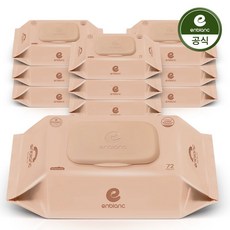앙블랑 아기물티슈 네오 브라운 70평량 72매X10팩, 72매, 10개, 70g