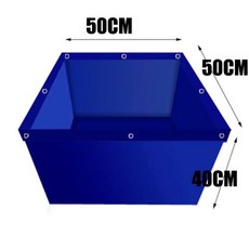 테이블펫 수족관 야외 550 타포린 탱크 물고기 번식 연못 사각형 수영장 이동식 물 저장 가방, 0.5x0.5x0.4m,