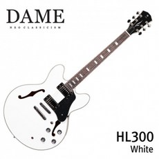 DAME 일렉기타 세미할로우 HL 300 White, 단품