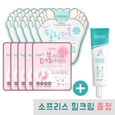 B0000000 소프리스 풋필링 5매+풋마스크 5매발각질케어 세트, 단품