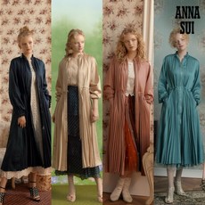 [안나수이] ANNA SUI 로맨티카 새틴 플리츠 원피스 롱자켓 1종 - 안나수이블라우스