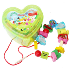 나무구슬블럭실꿰기