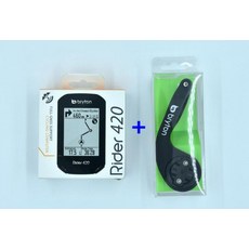 자전거속도계 Bryton Rider 420 GPS 사이클링 컴퓨터 지원 자전거 무선속도계, 마운트 포함 420E