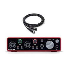 [미국] Focusrite Scarlett 2i2 3rd Gen 2-in 2-out USB Audio Interface with Mic Cable, 단일상품