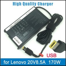 Lenovo Legion Y53015ICH 충전기 노트북용 오리지널 슬림 팁 AC 전원 어댑터 20V 85A 170W, 1개 - 어댑터