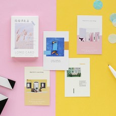 28 sheets/set 크리 에이 티브 감정 팔레트 시리즈 lomo 카드 미니 엽서 diy 생일 선물 카드 메시지 카드 5280mm