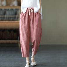 핑크린넨바지