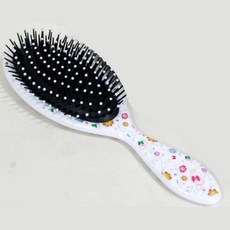 시스제이 꽃무늬 원형 머리빗-대 색상랜덤발송 헤어빗 머릿결