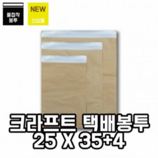 블레스팩［크라프트종이 택배봉투25x35+4 100매］ 의류 서류 HD 비닐 포장