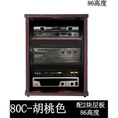 메쉬 오디오 장식장 거실 다이 캐비닛 스피커 앰프 CD, 80C 월넛 컬러 유리 도어 - cd유리장식장